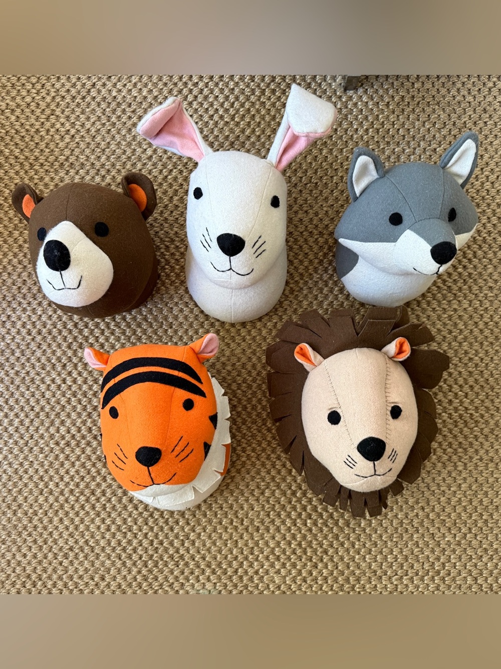 Plush Bear, Rabbit, Lion, Tiger, Fox Head Wall Mount Target 2016 Pillowfort